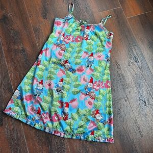 Nick & Nora Garden Gnome Silky Slip Nightgo